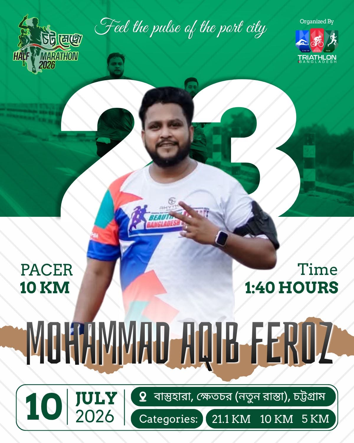 10 KM Pacer — Mohammad Aaqib Feroz