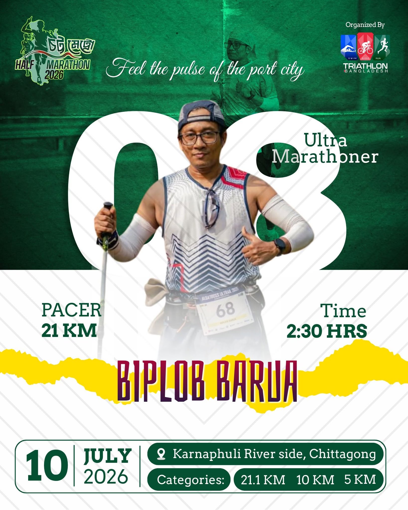 21.1 KM Pacer — Biplob Barua